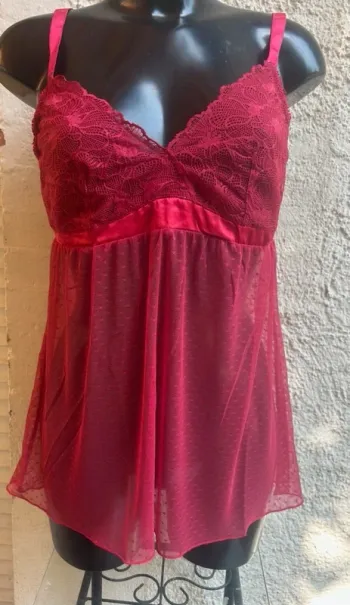 Caraco en tulle plumetis stretch et dentelle T42/44