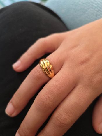 Bague plaque or taille 64