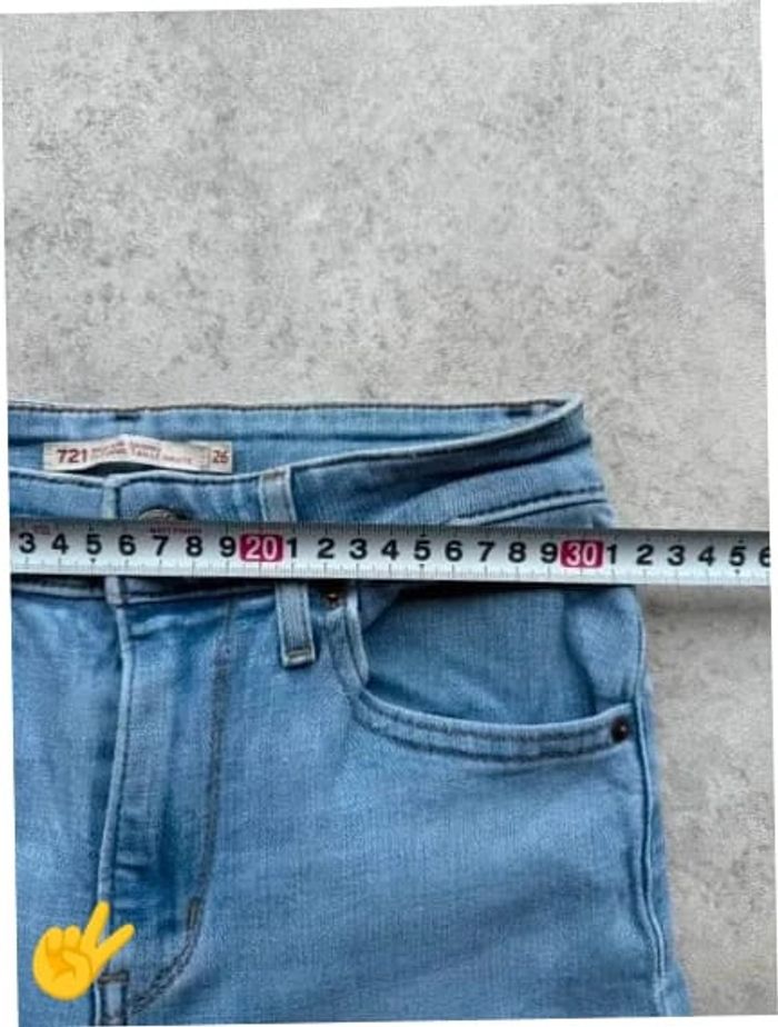 Jeans Levi's 721 W26 FR36 coupe skinny bleu Femme Women pan597b - photo numéro 4