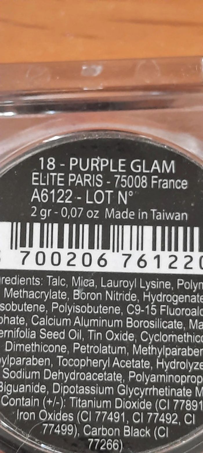 Ombre à paupières Elite purple glam N18 - photo numéro 4