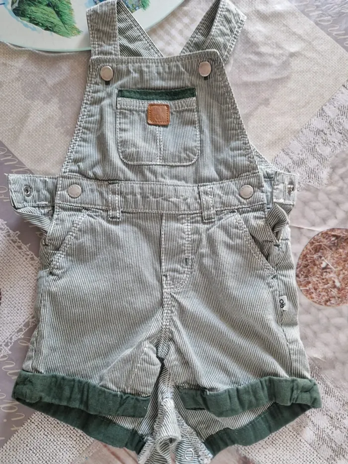 Salopette short 3 mois