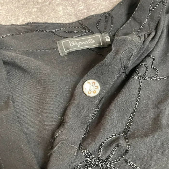 Robe longue noire élégante boutonnée chic & confortable – Taille 38 (Coquello) - photo numéro 7