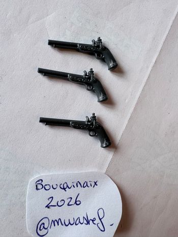 Lot de 3 Pistolets à Silex Longs Playmobil - pirate chevalier western