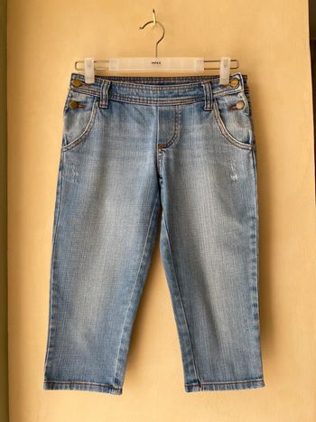 Corsaire taille basse en jean vintage 36