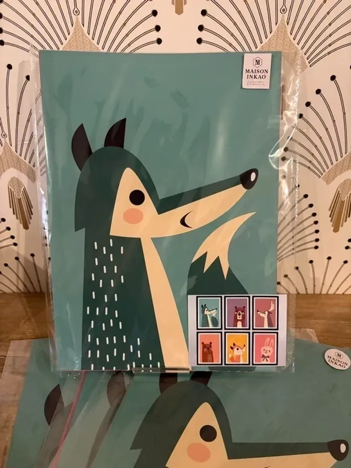 Affiches “Animaux colorés” pour chambre enfant