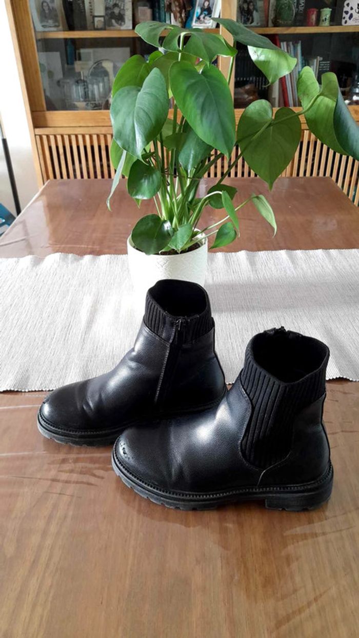 Bottines boots noires Gémo pointure 34 - photo numéro 3