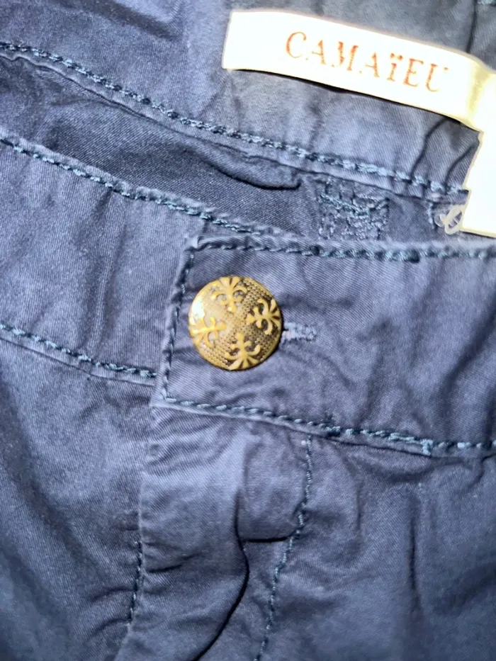 Lot de deux short tissus rouge et bleu avec poches profonde - photo numéro 3