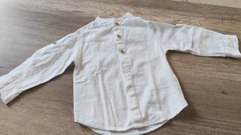 Chemise blanche en lin 3 ans 