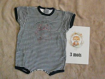 Barboteuse garçon 3 mois (n°18)