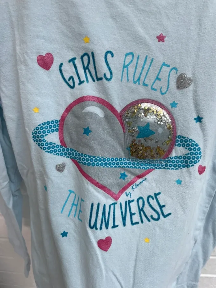 T-shirt fille Girls Rule 5-6 ans - photo numéro 2