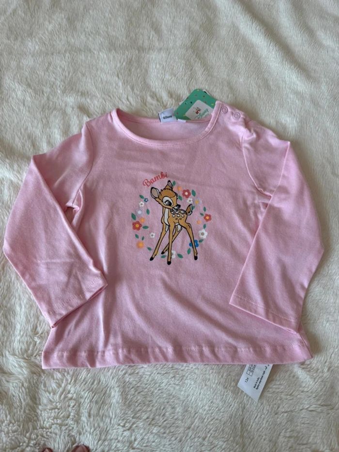 Tee shirt manche longue bambi Disney