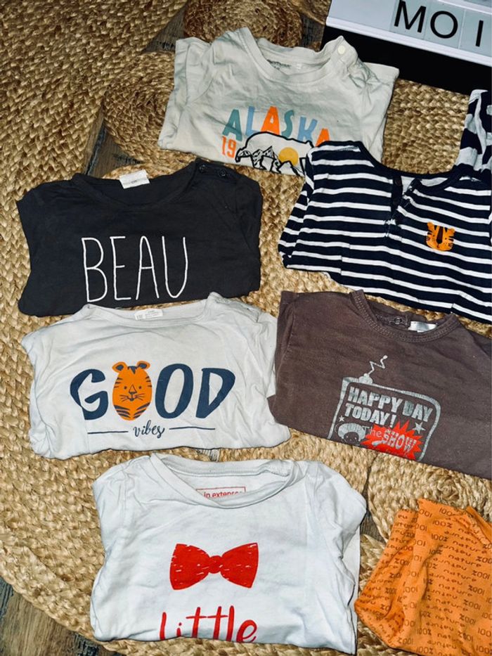 Lot tee shirt manches longues • 18m - photo numéro 2