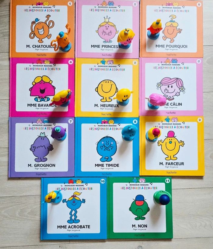 Lot de livres les histoires à écouter monsieur madame tomes 1 à 11 neufs ou en très bon état