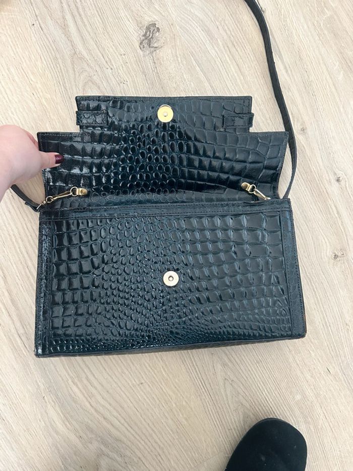 Joli sac à main effet croco vintage - photo numéro 6