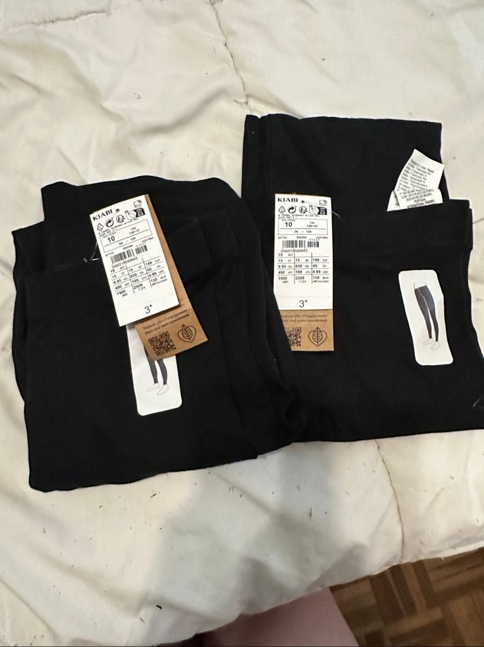 Lot de 2 leggings noir neuf 10 ans