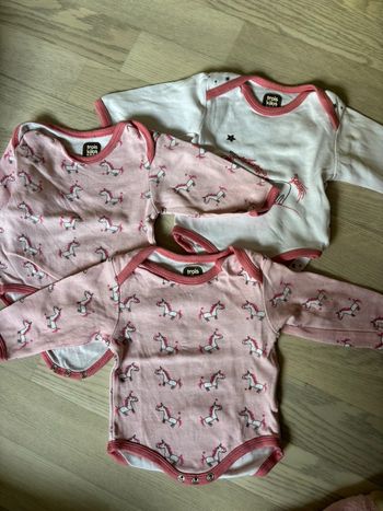 Lot de 3 bodies licorne 6 mois