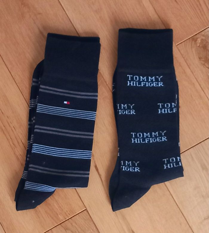 2 paires de chaussettes TOMMY HILFIGER noires