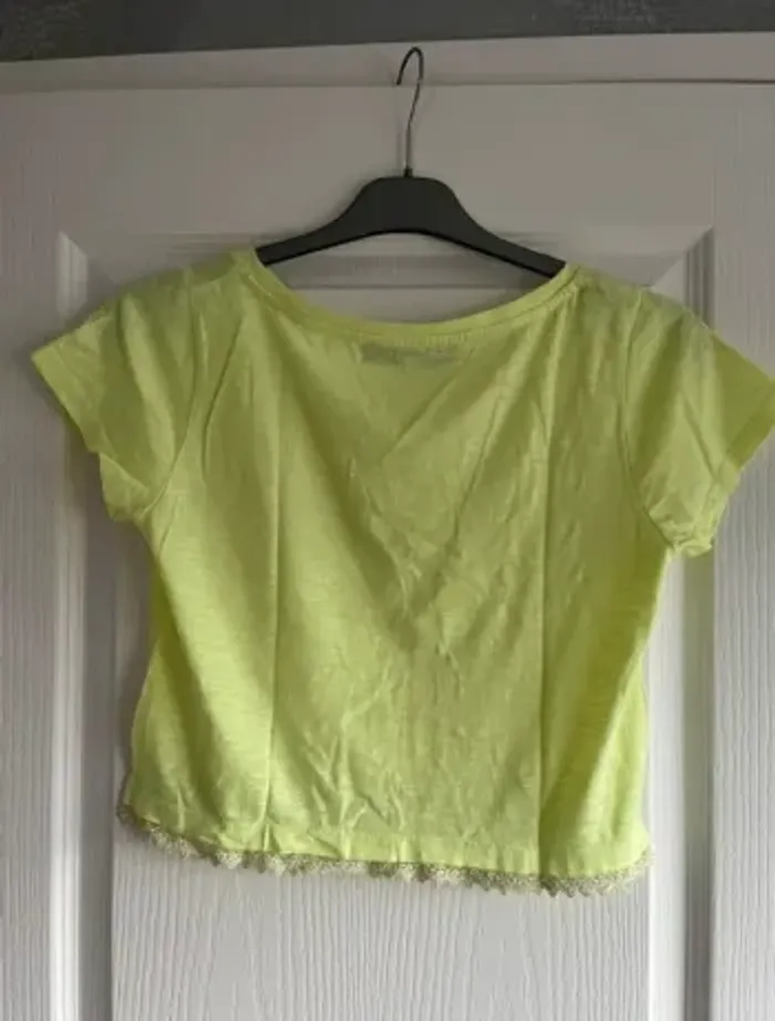 Crop top Creeks jaune fluo - photo numéro 5