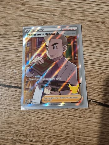 carte pokémon trainer professor's research 024/025 célébration