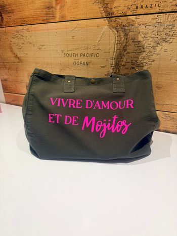 Sac cabas Vivre d'amour et de Mojitos