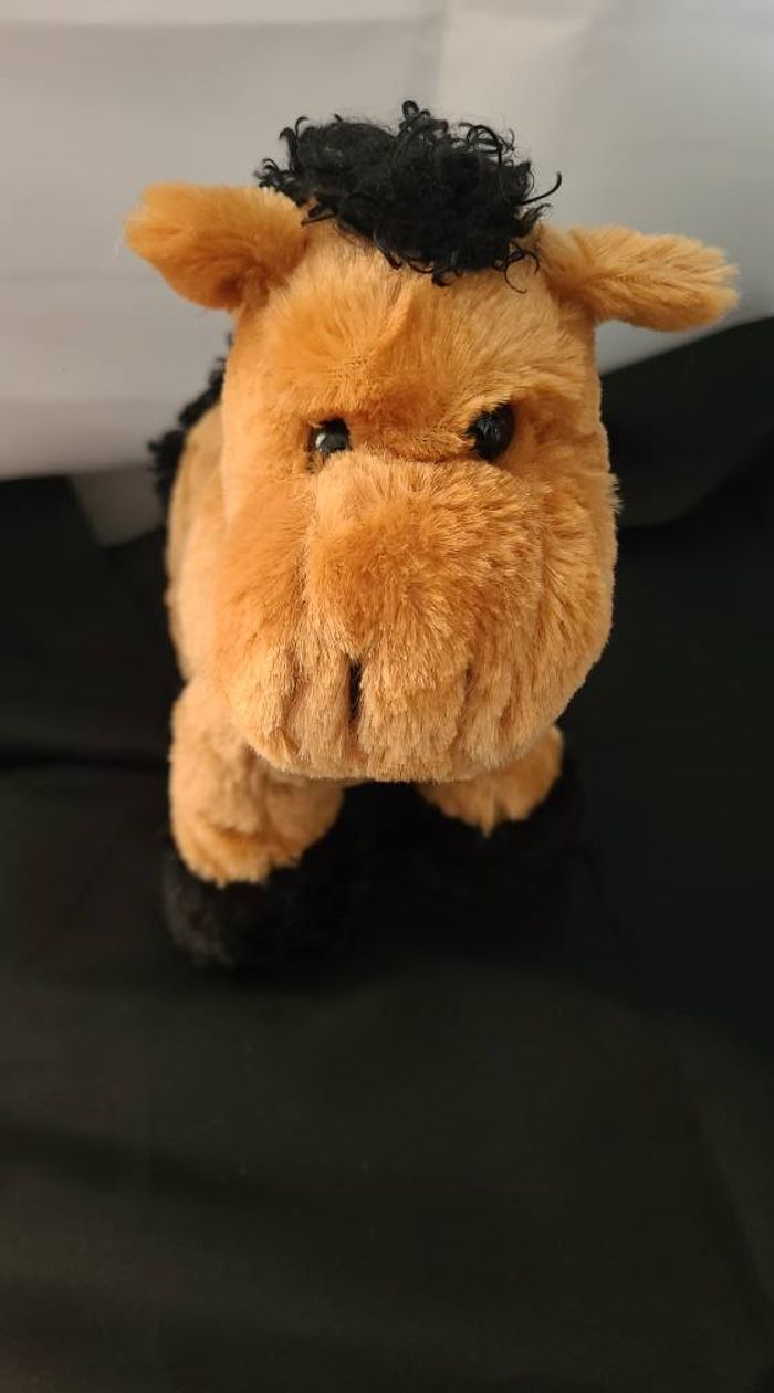 peluche poney marron noir maxwell - photo numéro 3