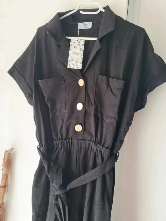Combinaison Noire Femme Betty London – Taille 44 / XXL - photo numéro 2