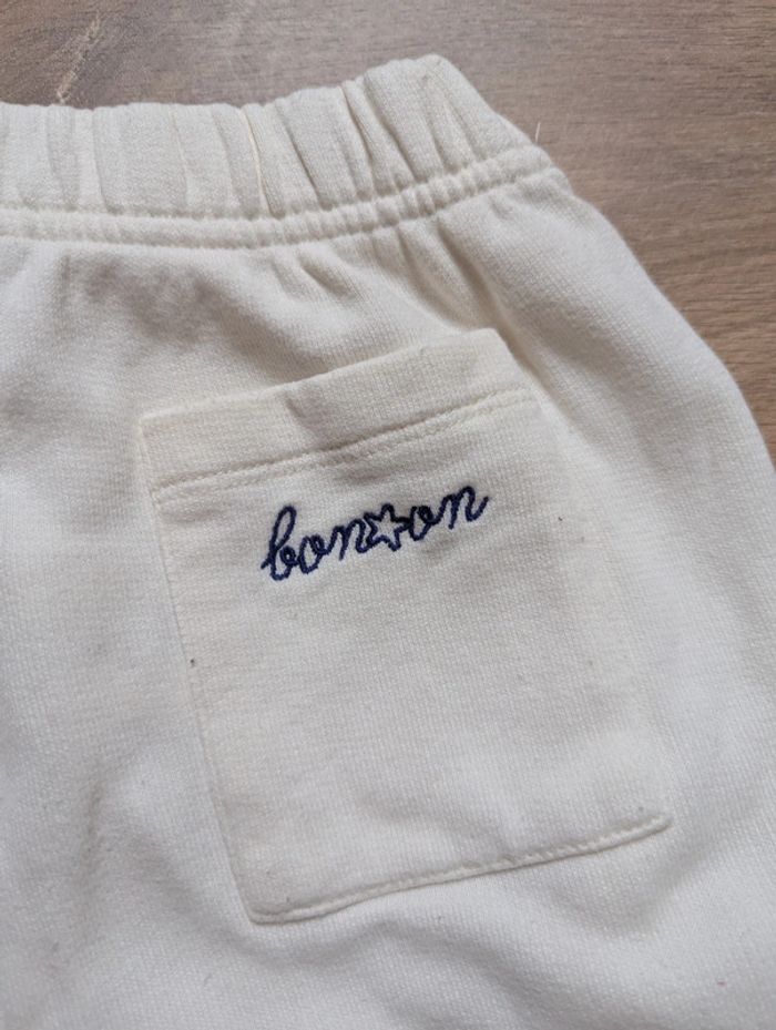 Superbe pantalon de jogging blanc bonton 4 ans - photo numéro 2