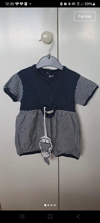 Barboteuse bébé sucre d'orge 6 mois 