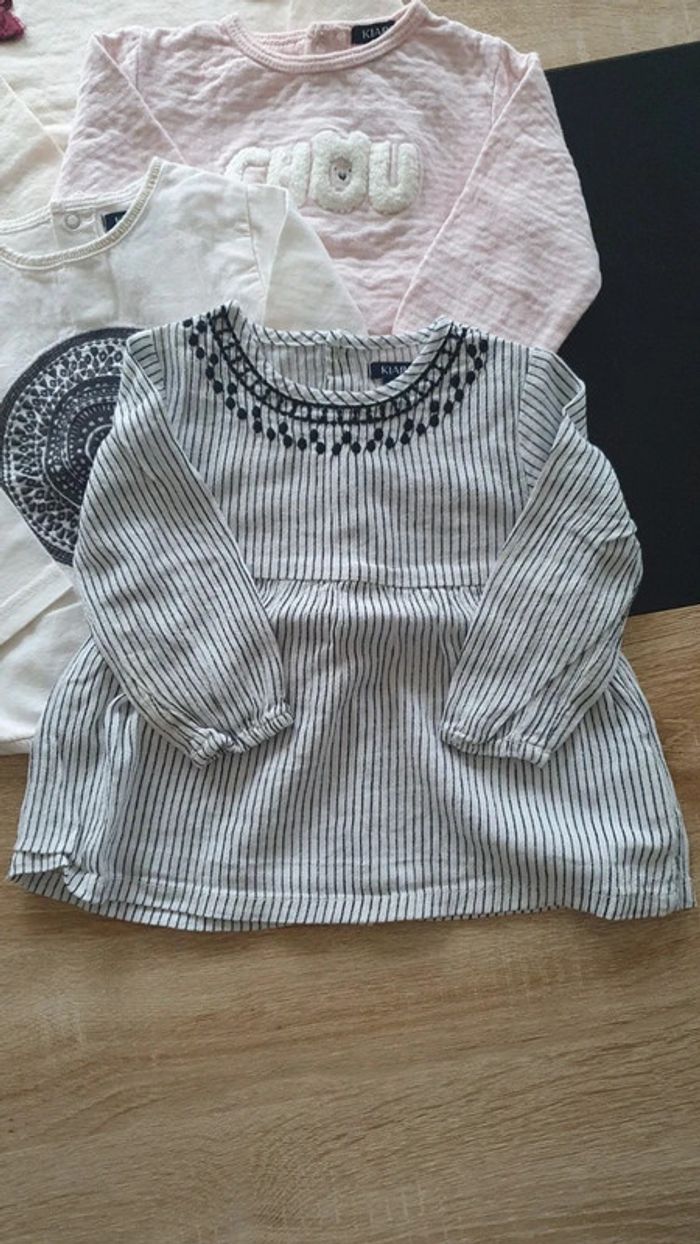 Lot de 4 tee-shirts manches longues 9 mois - photo numéro 2