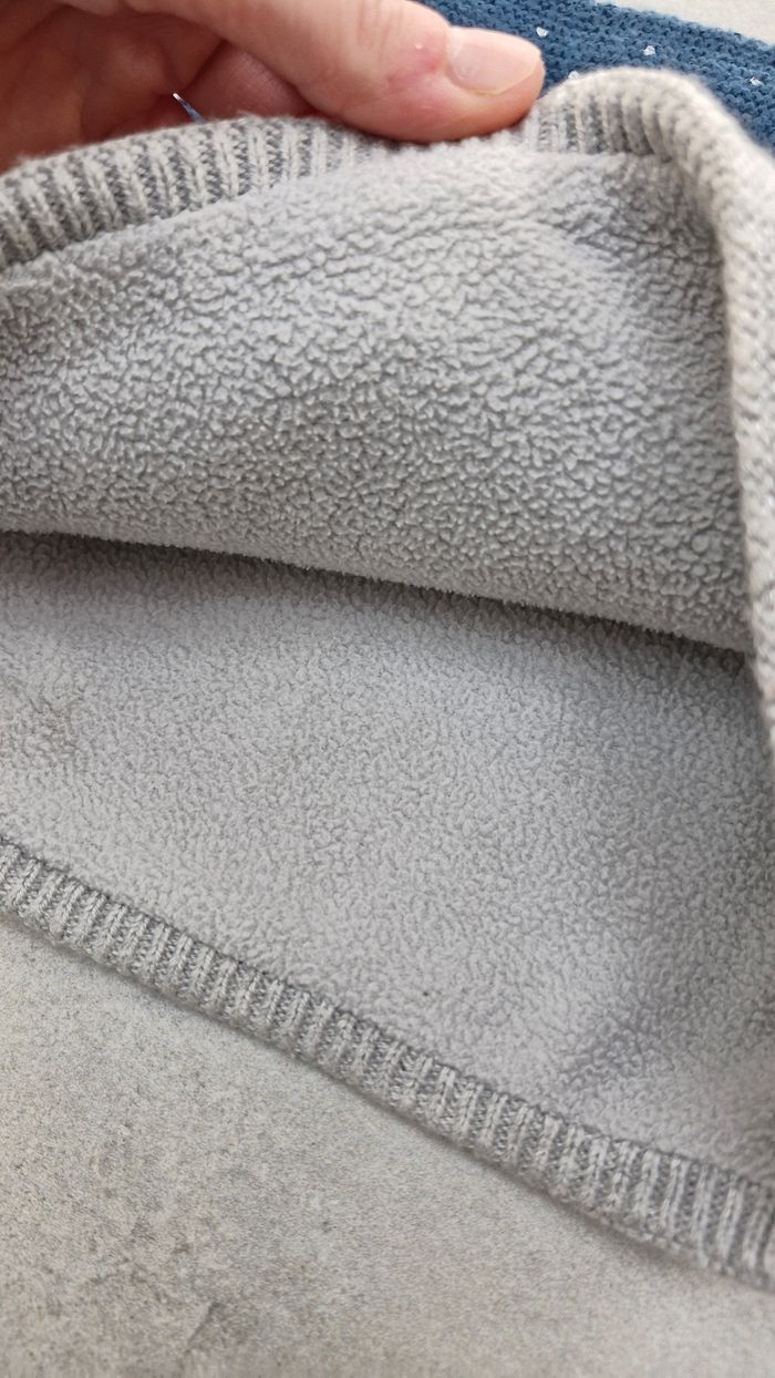 Tour de cou / snood fille bleu canard et gris irisé - photo numéro 4