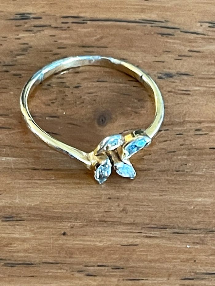 Bague doré vintage avec pierres TDD 52 - photo numéro 7