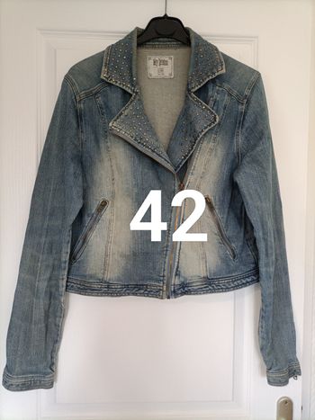 Veste perfecto Jean bleu Kiabi 42