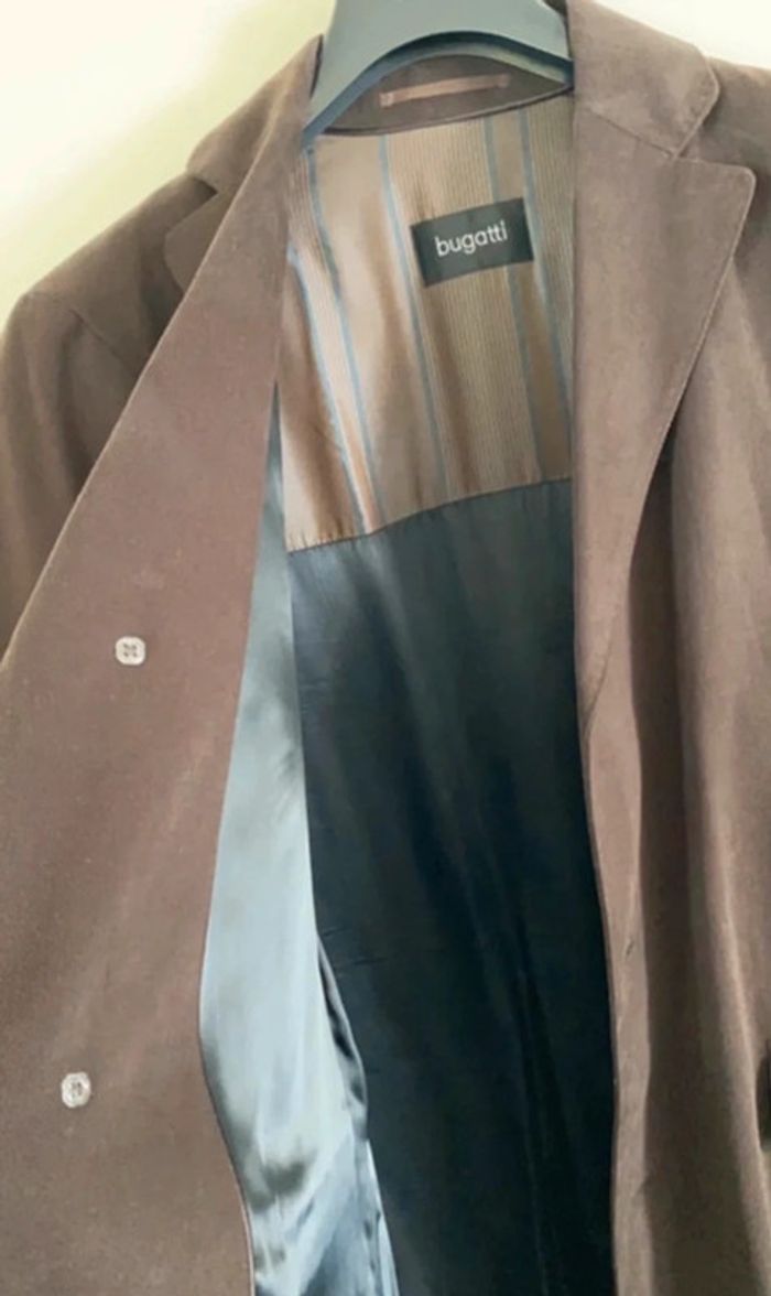 Superbe caban marron Bugatti comme neuf taille 52 3XL entre aisselles 61 cm - photo numéro 5