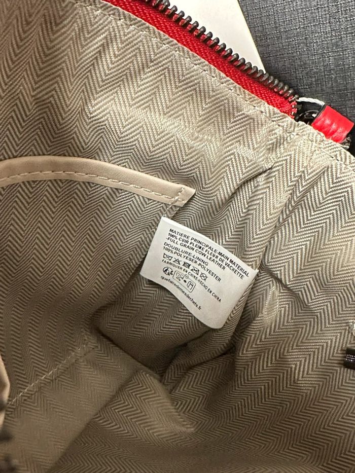 Sac à main cuir rouge Rodier - photo numéro 7