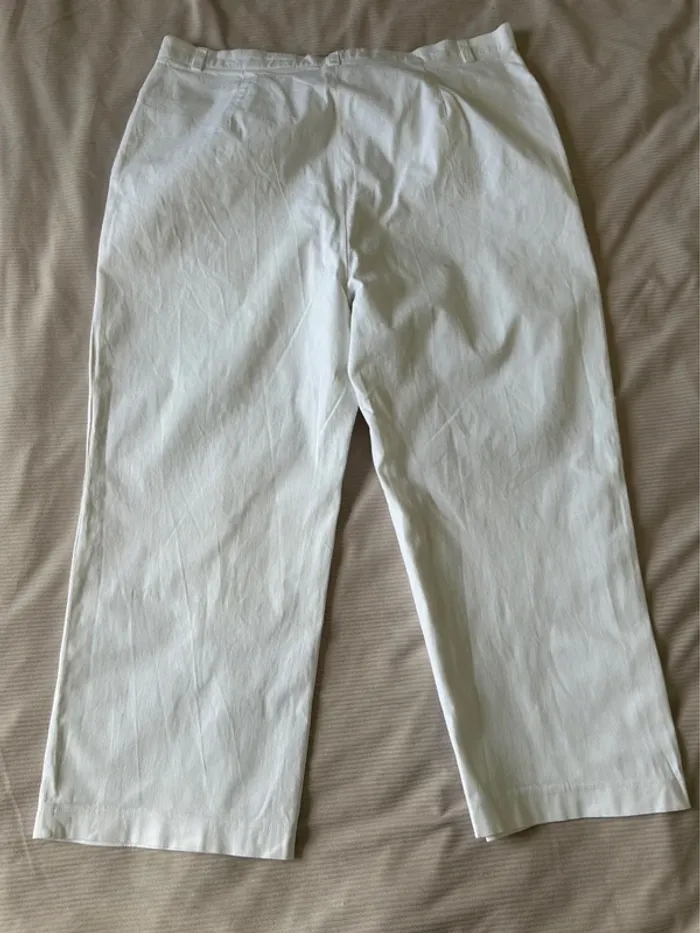 Pantacourt blanc Kelly Anne - Taille 50 - photo numéro 3