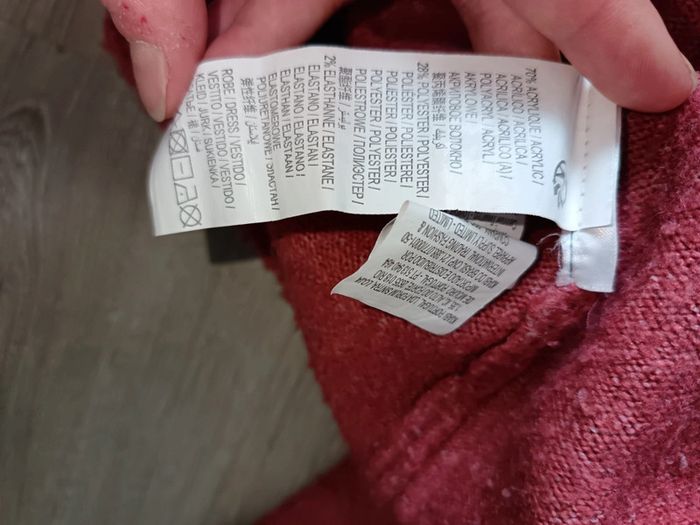 Robe chaude manches longues rose foncé Kiabi 12 mois fille - photo numéro 5