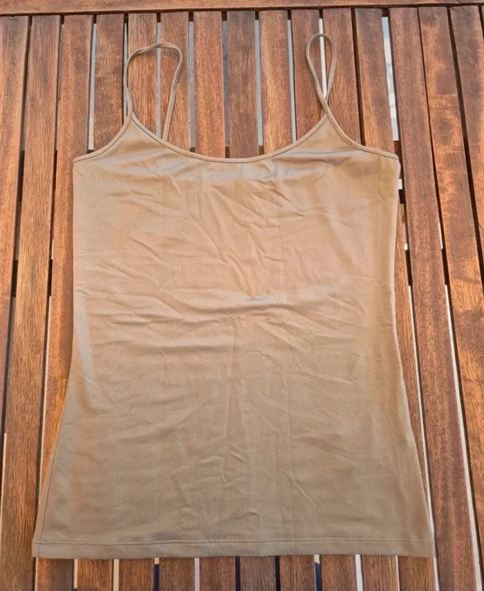 Débardeur kaki/taupe Phildar T.36 - photo numéro 4