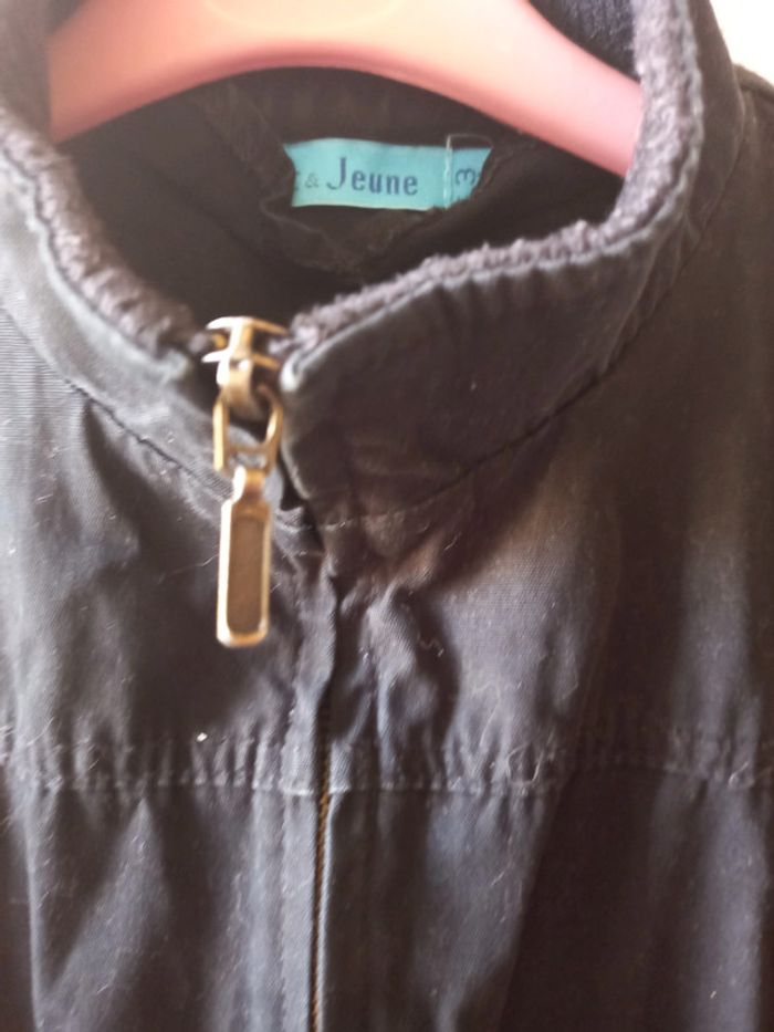 Veste courte jeans avec motifs au dos T : 3 - photo numéro 2
