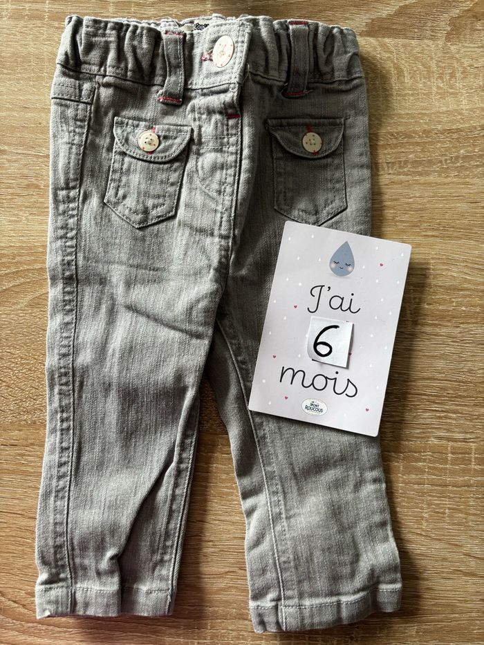 Jean gris noeuds TAPE À L’œil t.6m