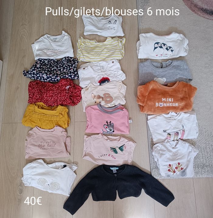 Lot de Pulls et blouses 6 mois