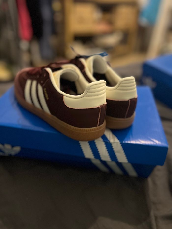 Adidas samba cuir bordeaux - photo numéro 5