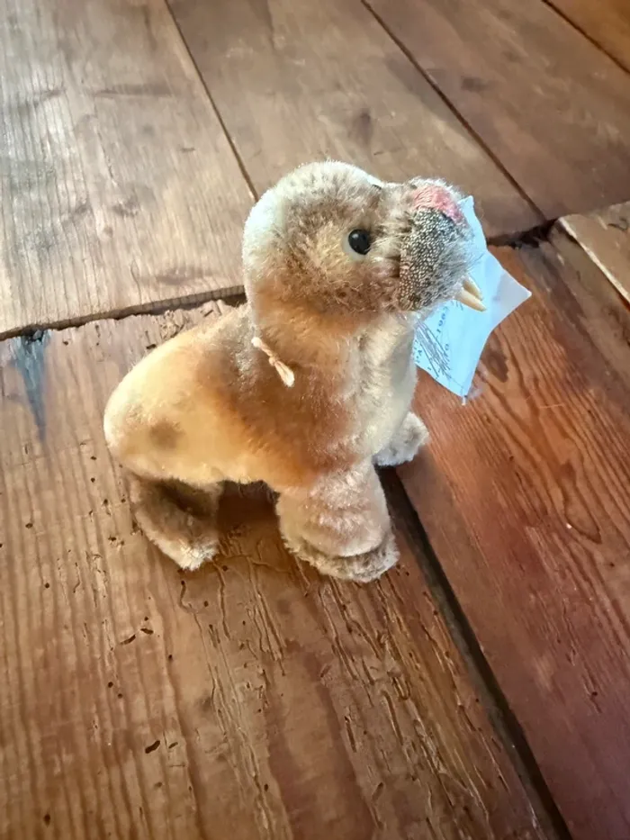 Peluche rigide ancienne Steiff Paddy morse Walrob 10cm vintage collection - photo numéro 2
