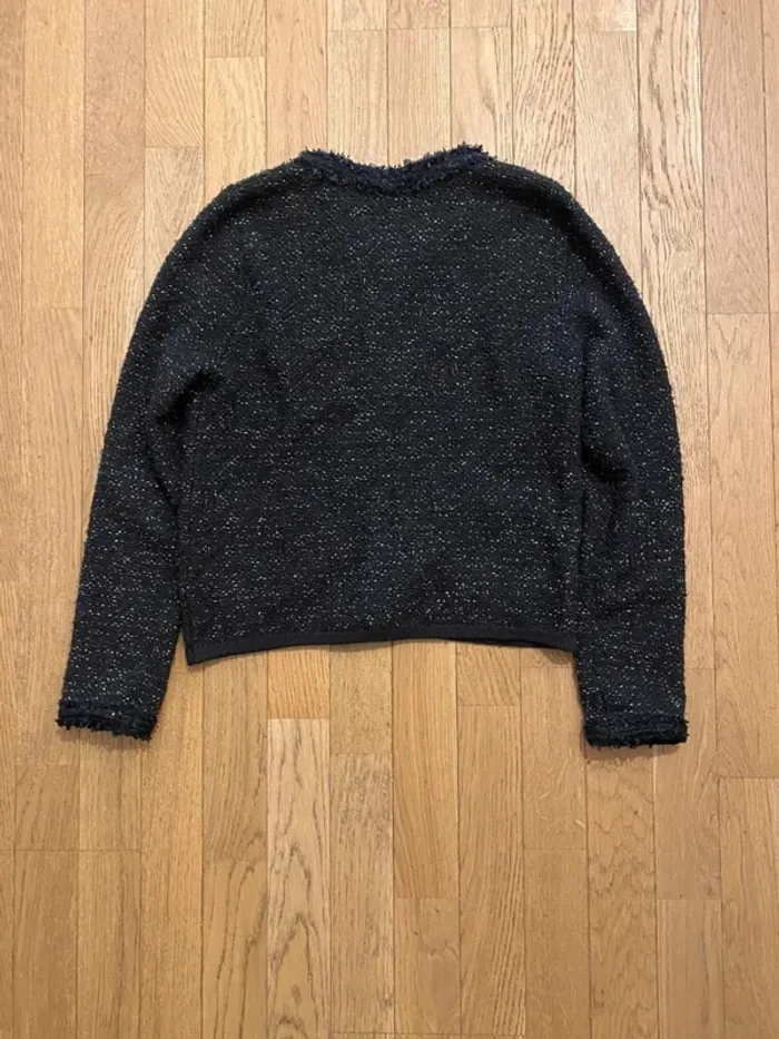 Veste en jacquard bleu marine Massimo Dutti taille S - photo numéro 5