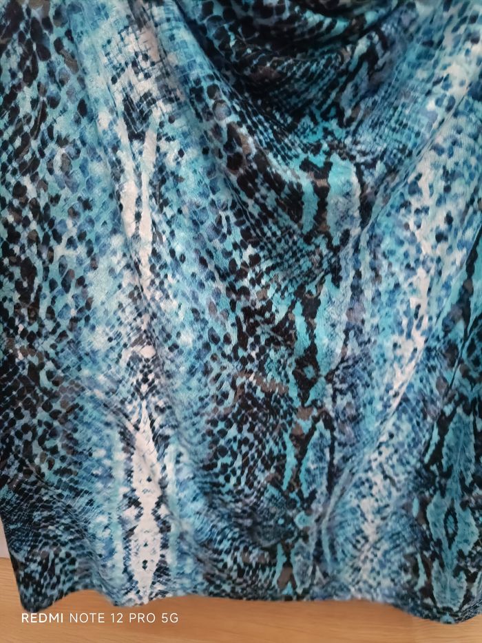 Tunique bleu imprimée M&S en T.XL (42) - photo numéro 4