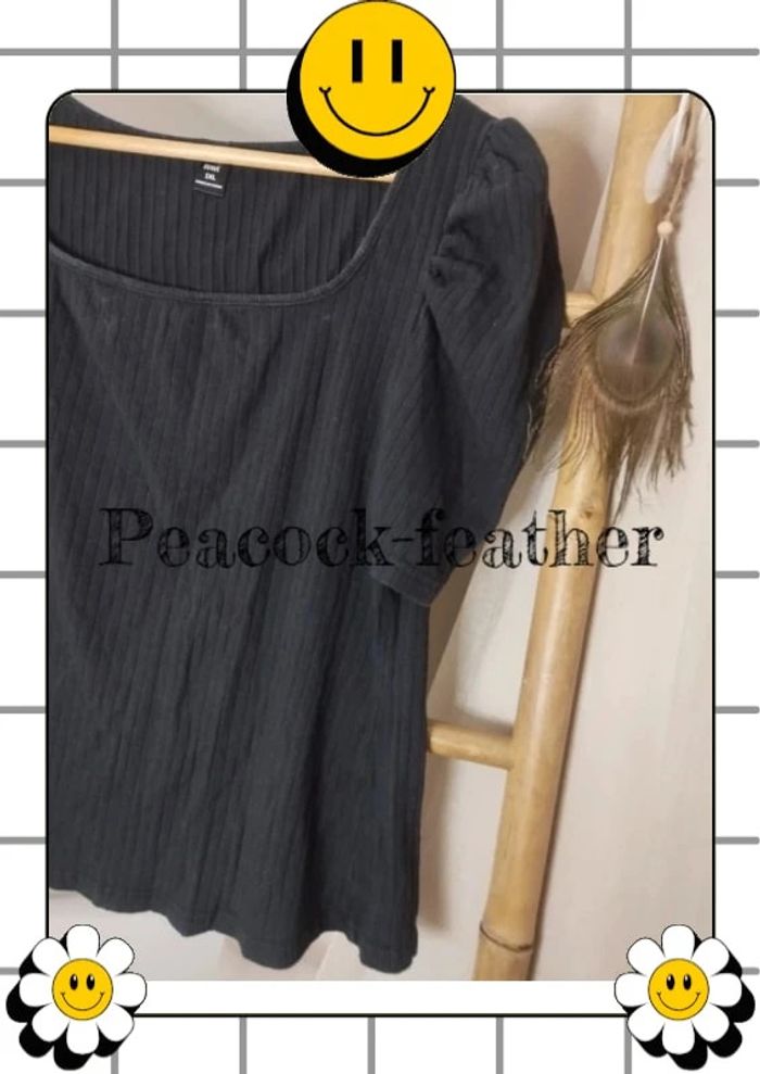 T-shirt noir shein curve 1xl - photo numéro 3