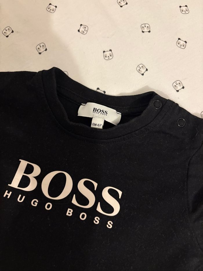 T-shirt bébé BOSS noir - photo numéro 2