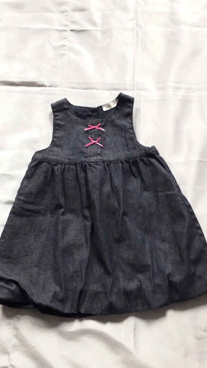 Robe jean léger bleu marine 6 mois