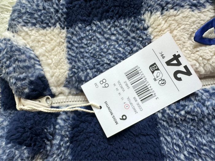 Veste bleu à carreaux du pareil au même taille 6 mois - photo numéro 3