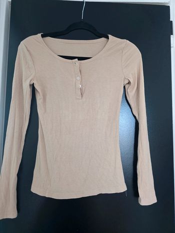 Haut manche longue femme shein beige