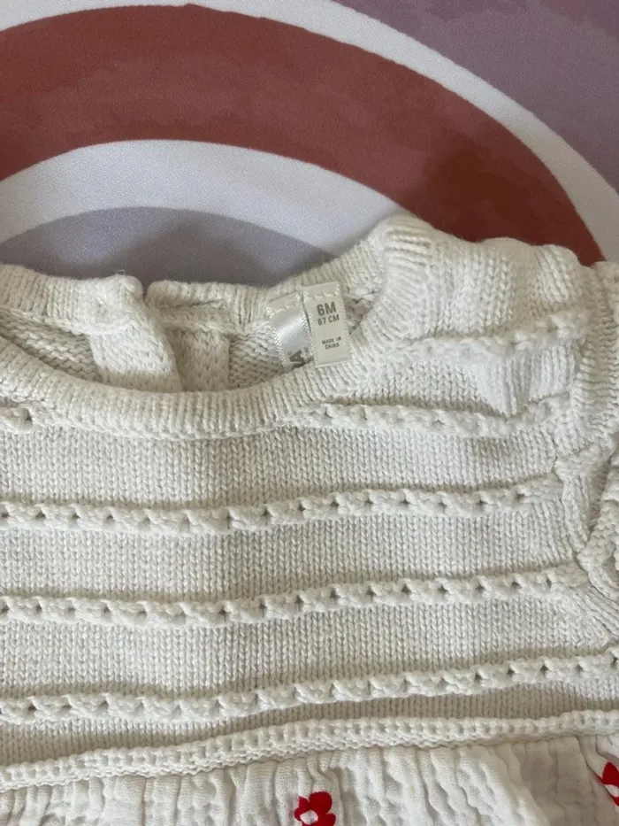 Robe bébé fille Orchestra – Taille 6 mois – Gaze de coton fleurie 🌸 - photo numéro 3